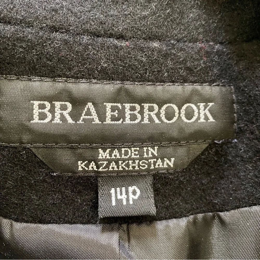Vintage Braebrook 100% Wool Blazer Black Women’s Size 14P